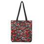 Orange Black And Grey Camouflage Print Tote Bag