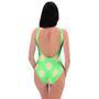 Pale Green Polka Dot One Piece Swimsuite