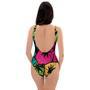 Palm Leaf Hawaiian Print Pattern One Piece Swimsuite