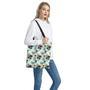 Pastel Palm Tree Pattern Print Tote Bag