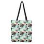 Pastel Palm Tree Pattern Print Tote Bag