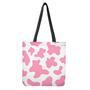 Pastel Pink And White Cow Print Tote Bag