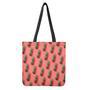 Pastel Pink Pineapple Pattern Print Tote Bag