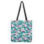 Pastel Teal And Purple Camouflage Print Tote Bag