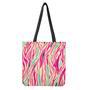 Pastel Zebra Pattern Print Tote Bag