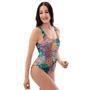 Pineapple Hawaiian Print One Piece Swimsuite