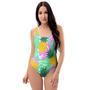 Pineapple Print One Piece Swimsuite