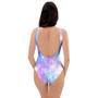 Pink And Blue Galaxy Space One Piece Swimsuite