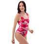 Pink Camo Print One Piece Swimsuite