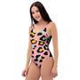 Pink Cheetah Print One Piece Swimsuite