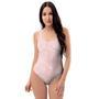 Pink Cracked Marble One Piece Swimsuite