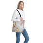 Pink Gold Liquid Marble Print Tote Bag