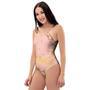 Pink Gold Marble One Piece Swimsuite