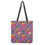 Pink Hawaiian Fruits Pattern Print Tote Bag