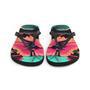 Pink Hibiscus Tropical Flower Flip Flops.