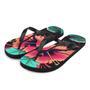 Pink Hibiscus Tropical Flower Flip Flops.