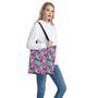 Pink Hibiscus Tropical Pattern Print Tote Bag