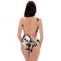 Pink Peony Skull One Piece Swimsuite