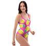 Pink Pineapple Print One Piece Swimsuite