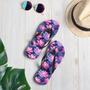 Pink & Purple Lotus Flip Flops