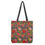 Pink Red Rose Floral Pattern Print Tote Bag