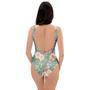 Pink Rose And Peony Floral One Piece Swimsuite