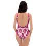 Pink Snakeskin Print One Piece Swimsuite