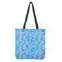 Pink Teal Mermaid Scales Pattern Print Tote Bag