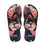 Pink Tropical Flower Flip Flops Colorful.