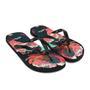 Pink Tropical Flower Flip Flops Colorful.