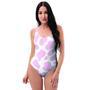 Pink White Cow Print One Piece Swimsuite