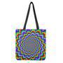 Psychedelic Expansion Optical Illusion Tote Bag