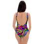 Psychedelic Geometric Multicolor One Piece Swimsuite