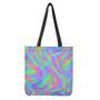 Psychedelic Holographic Trippy Print Tote Bag