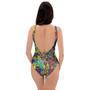 Psychedelic Jungle Forest Floral One Piece Swimsuite