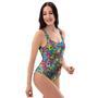 Psychedelic Print One Piece Swimsuite