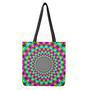 Psychedelic Rave Optical Illusion Tote Bag