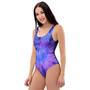 Purple And Blue Tie Dye One Piece Swimsuite