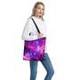 Purple Bursting Galaxy Space Print Tote Bag