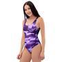 Purple Camo Print One Piece Swimsuite