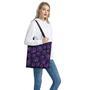 Purple Crystal Cosmic Galaxy Space Print Tote Bag