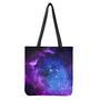 Purple Galaxy Space Blue Starfield Print Tote Bag