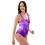 Purple Galaxy Space One Piece Swimsuite