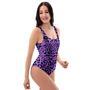 Purple Leopard One Piece Swimsuite