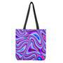 Purple Psychedelic Trippy Print Tote Bag