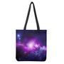 Purple Starfield Galaxy Space Print Tote Bag