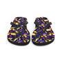 Purple & Yellow Iris Flip Flops