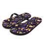 Purple & Yellow Iris Flip Flops