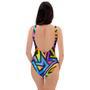 Rainbow Geometric Abstract One Piece Swimsuite