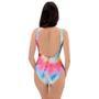 Rainbow Tie Dye One Piece Swimsuite